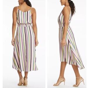 Adyson Parker pink striped high-low dress sz XS